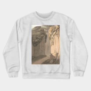 Entrance to the Grotto at Posilippo, Naples by Francis Towne Crewneck Sweatshirt